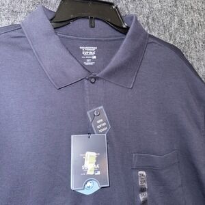 Roundtree and Yorke Men's Short Sleeve Navy Blue Polo Shirt 3XT Golf Cotton